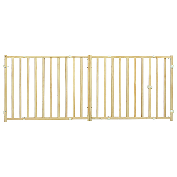 Extra-Wide Wood Pet Gate