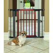 Steel Pet Gate with Graphite and Decorative Wood