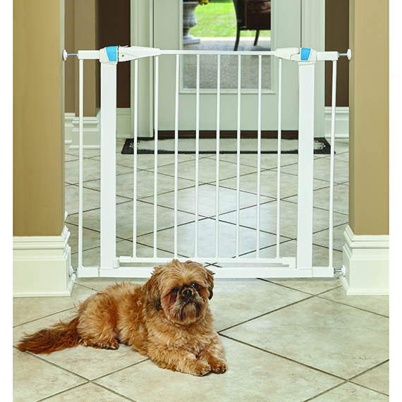 Black Pet Dog Steel Gate 29in Adjustable Baby Child In Door Home Safety Barrier 